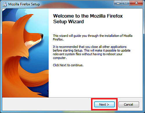 Setup wizard